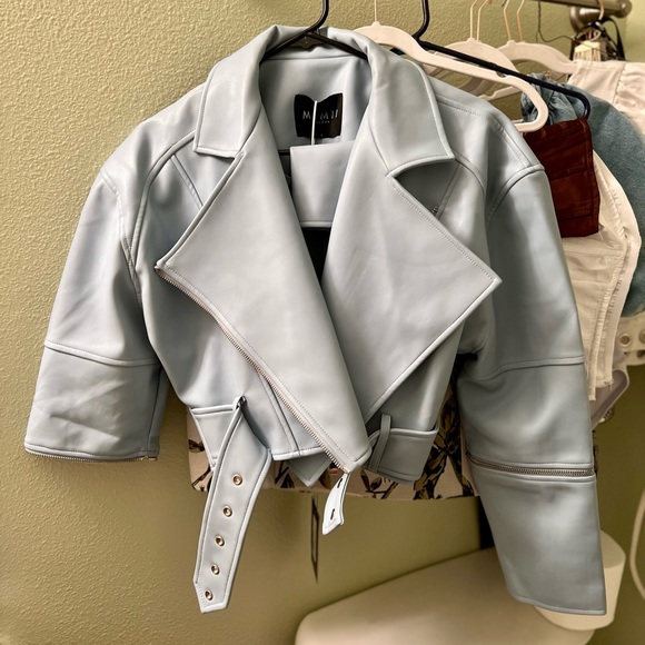 Vegan Leather Biker Jacket - Picture 3 of 4